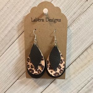 Genuine and Faux Leather Earrings